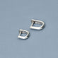 Stone and Strand Sterling Silver Knife Edge Hoop Duo Set Editorial Image
