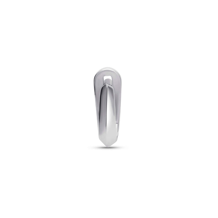 Stone and Strand Sterling Silver Knife Edge Single Hoop Front Image