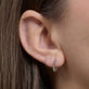Image of Sterling Silver Knife Edge Single Hoop on Models Ear