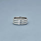 Stone and Strand Sterling Silver Knife Edge Stacking Ring Set Editorial Image