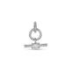 Stone and Strand Sterling Silver LAB-Created Knife Edge Toggle Charm Front Image