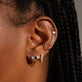 Image of Sterling Silver Lab-Created Diamond Bubble Studs with Stone and Strand Earrings