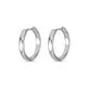 Silver Pave Huggies