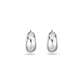 Stone and Strand Sterling Silver Silver Puff Hoops Front Image