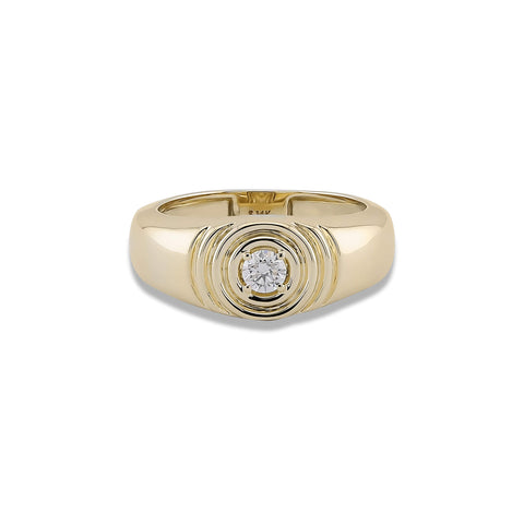 Stone and Strand 14K Yellow Gold Silvia Birthstone Pinky Ring Front Image