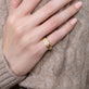 Image of 14K Yellow Gold Silvia Birthstone Pinky Ring on Models Hand