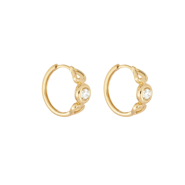 Stone and Strand 14K Yellow Gold Silvia Earrings Side Image