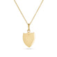 Stone and Strand 14K Yellow Gold Small Gold Initial Crest Necklace Rear Image