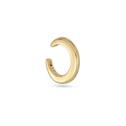 Stone and Strand 14K Yellow Gold Small Puff Ear Cuff Side Image