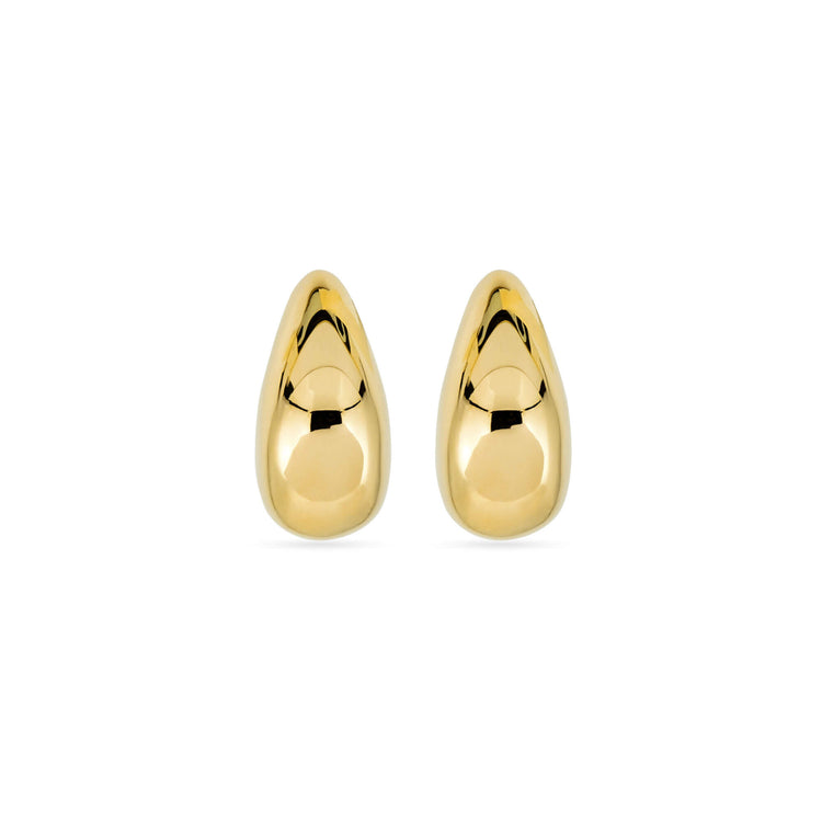 Stone and Strand 14K Yellow Gold Small Teardrop Earrings Front Image