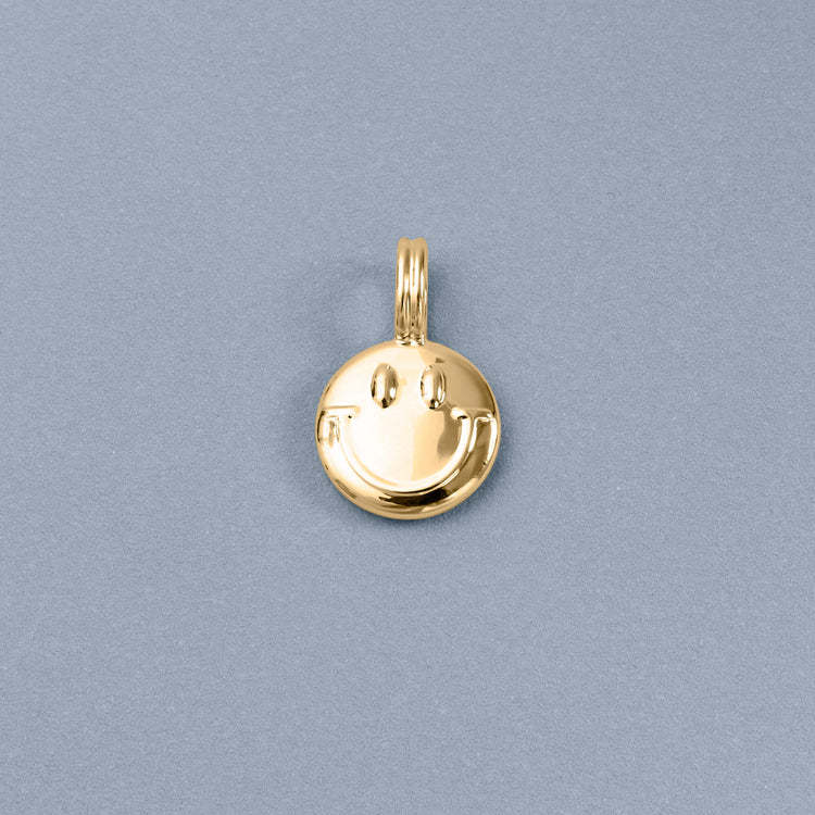 Stone and Strand 14K Yellow Gold Smiley XL Charm Editorial Image