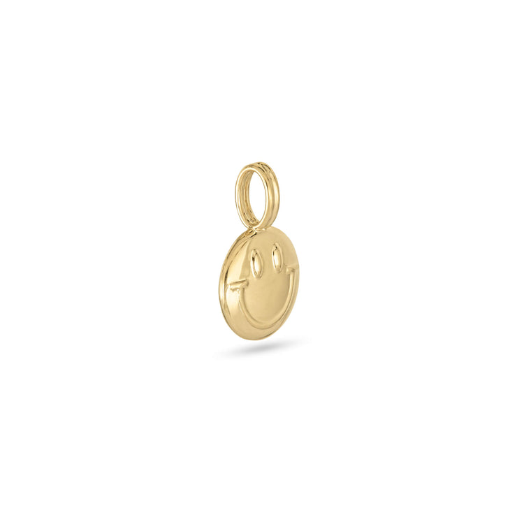 Stone and Strand 14K Yellow Gold Smiley XL Charm Side Image