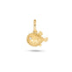 Stone and Strand 14K Yellow Gold Diamond Pufferfish Charm Front Image