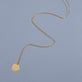 Stone and Strand 14K Yellow Solid Gold Classic Engraveable Disc Pendant Editorial Image