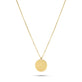 Stone and Strand 14K Yellow Solid Gold Classic Engraveable Disc Pendant Front Image