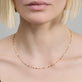 Image of 10K Yellow Gold Sparkle Chain Necklace on Models Neck