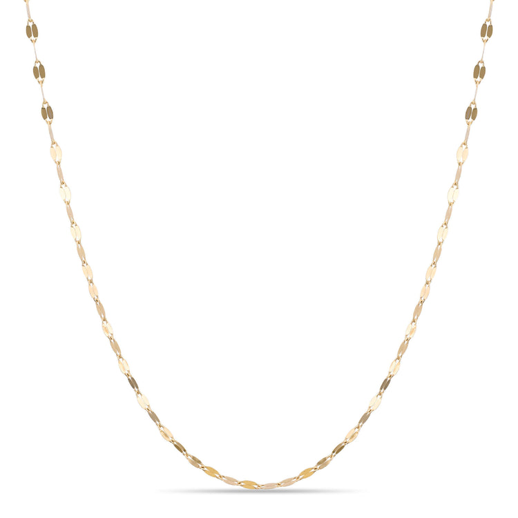 Stone and Strand 10K Yellow Gold Sparkle Chain Necklace Close Up Image