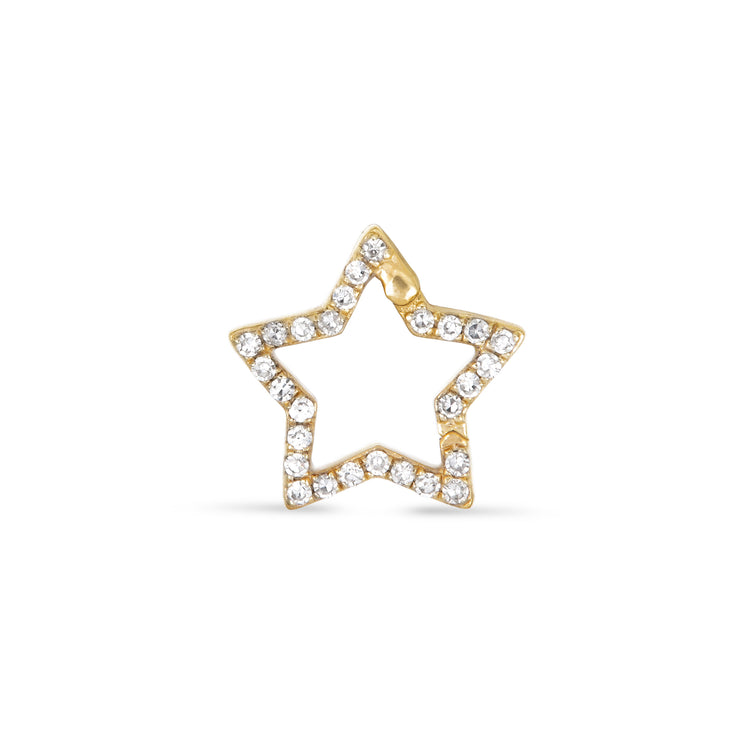 Stone and Strand 10K Yellow Gold Star Pop Lock Front Image