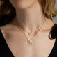 Image of 10K Yellow Gold Star Pop Lock with Stone and Strand Necklaces