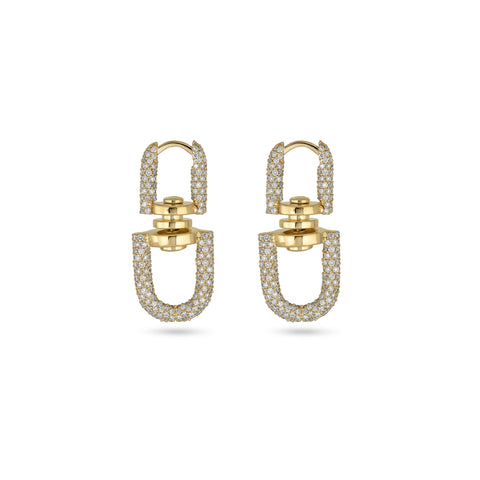 Stone and Strand 14K Yellow Gold Starboard Diamond Earrings Front Image