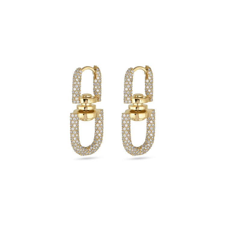 Stone and Strand 14K Yellow Gold Starboard Diamond Earrings Side Image