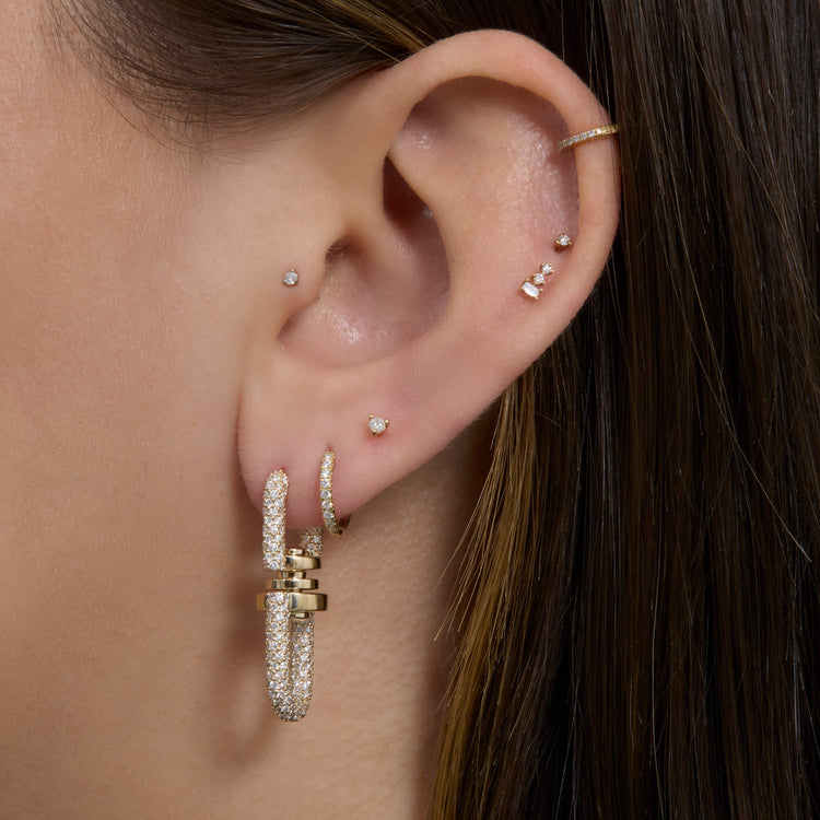 Image of 14K Yellow Gold Starboard Diamond Earrings with Stone and Strand Earrings