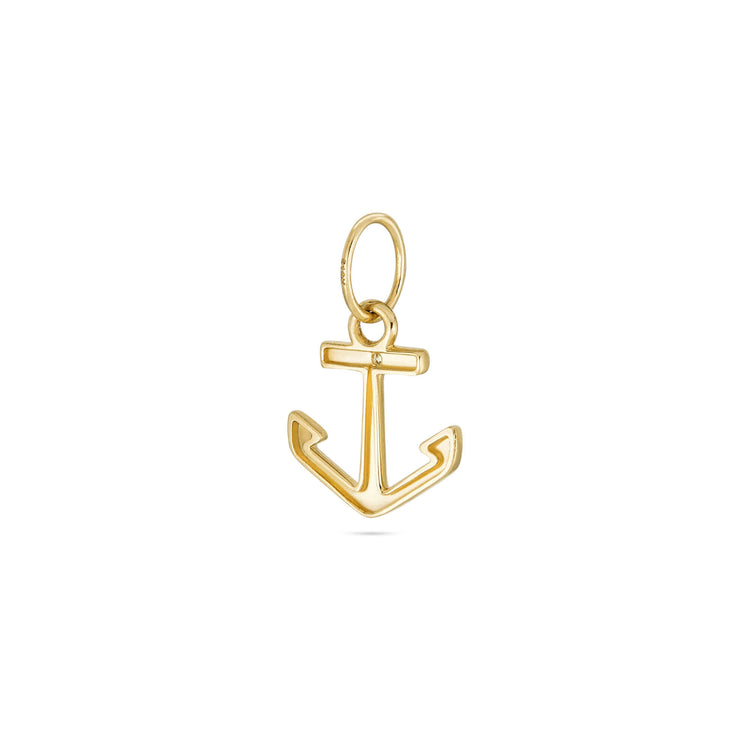 Stone and Strand 10K Yellow Gold Stay Grounded Anchor Charm Rear Image