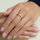 Image of 14K Yellow Gold Stephanie Lab-Created Diamond Eternity Band on Models Hand