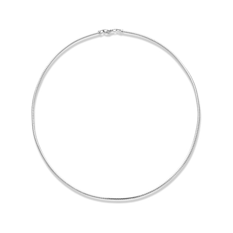 Sterling Silver Omega Collar Necklace