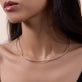 Image of Sterling Silver Omega Collar Necklace on Models Neck