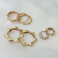 Still life image of Diamond Bamboo Resort Hoops with Stone and Strand solid gold jewelry