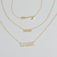 Still life image of Diamond Gothic Mama Necklace with Stone and Strand solid gold jewelry