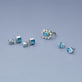 Still life image of Full Volume Le Bleu Vintage Flower Ring with Stone and Strand solid gold jewelry