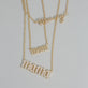 Still life image of Gold Gothic Mom Choker Necklace with Stone and Strand solid gold jewelry