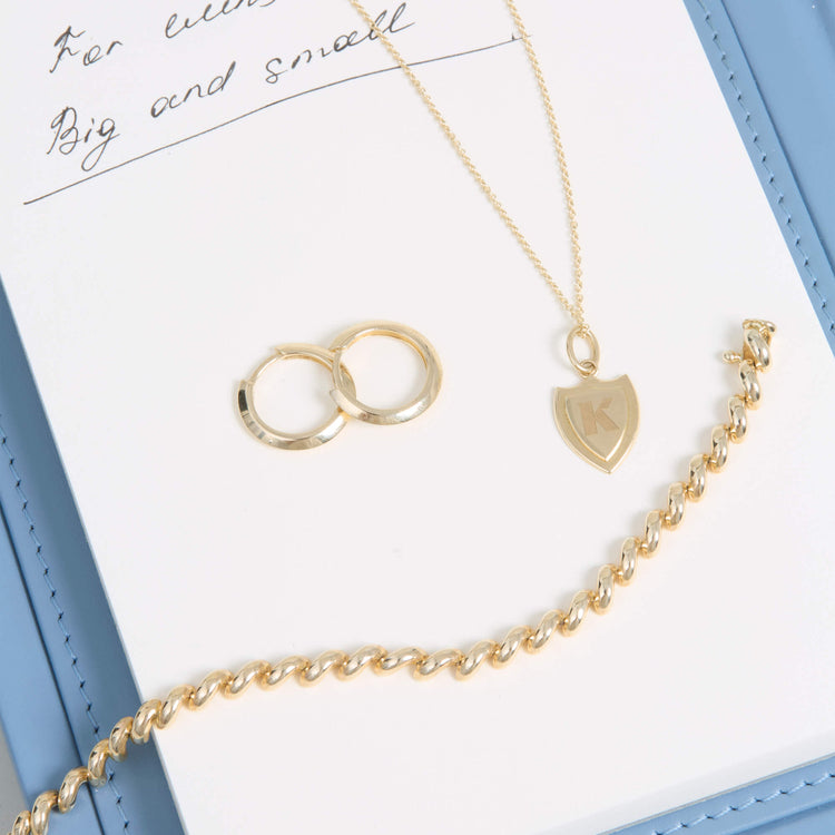 Still life image of Gold Portofino Bracelet with Stone and Strand solid gold jewelry