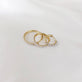 Stone and Strand 14K Yellow Gold LAB-Created Bold Hoop Trio Editorial Image