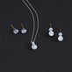 Still life image of LAB-Created Old Mine Cut Diamond Platinum Necklace with Stone and Strand solid gold jewelry