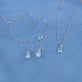 Still life image of Le Bleu Cushion Cut Aquamarine Pendant with Stone and Strand solid gold jewelry