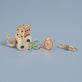 Still life image of Fortune Fish Charm with Stone and Strand solid gold jewelry