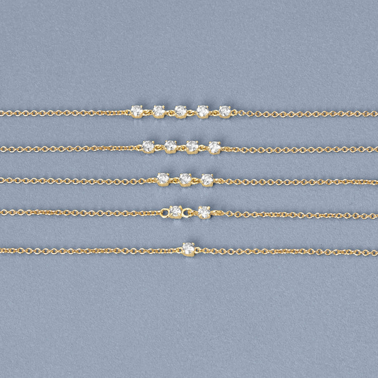 Stone and Strand 14K Yellow Gold Meaningful Diamonds Bracelet Editorial Image