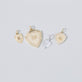 Still life image of Small Gold Initial Crest Charm with Stone and Strand solid gold jewelry