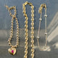 Still life image of Heart and Soul Ruby Bracelet with Stone and Strand solid gold jewelry