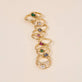 Still life image of Bold Merge Ring with Stone and Strand solid gold jewelry