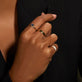 Image of 10K Yellow Gold Gold Cigar Band with Stone and Strand Rings