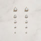 Still life image of Large Diamond Studs with Stone and Strand solid gold jewelry