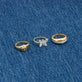 Still life image of Pave Pistachio Dome Ring with Stone and Strand solid gold jewelry