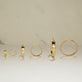 Still life image of Large Gold Glider Hoops with Stone and Strand solid gold jewelry