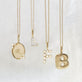 Still life image of Mirror, Mirror Initial Necklace with Stone and Strand solid gold jewelry