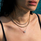 Image of 10K Yellow Gold Jumbo Butterfly Diamond Necklace with Stone and Strand Necklaces
