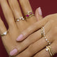 Image of 10K Yellow Gold Perfect Pear Pinch Ring with Stone and Strand Rings